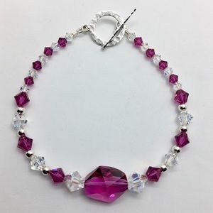 Handmade Swarovski sterling silver bracelet